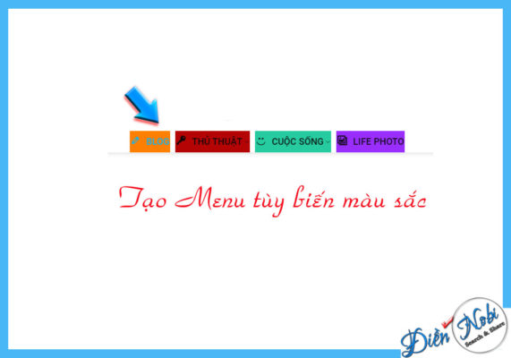 Cách tạo Menu đa màu sắc trong WordPress